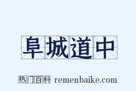 阜城道中是什么意思的图片